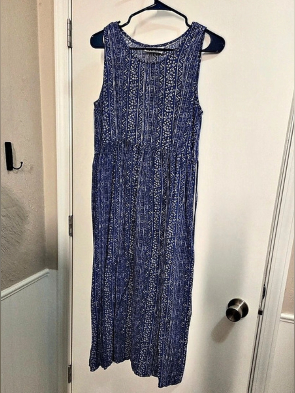 Erika Studio Floral Maxi Dress in Blue & White Like New